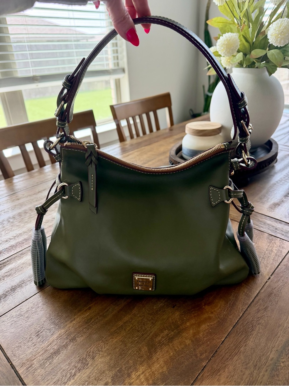 Dooney & Bourke Olive Teagan Bag - Picture 1 of 6